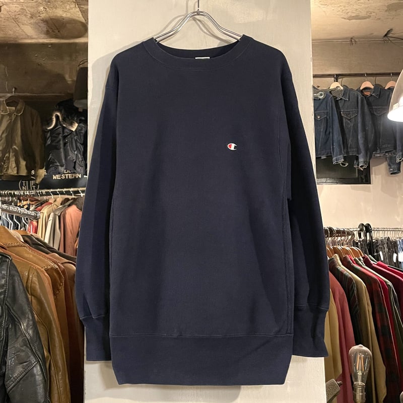 90s Champion リバースウィーブ REVERSE WEAVE USA製 ネイビー 目