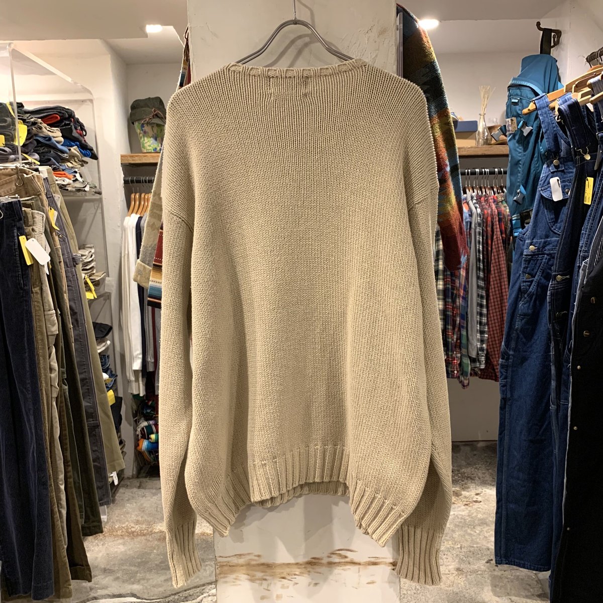 90s RRL コットンニットセーター ダブルアールエル Ralph Lauren