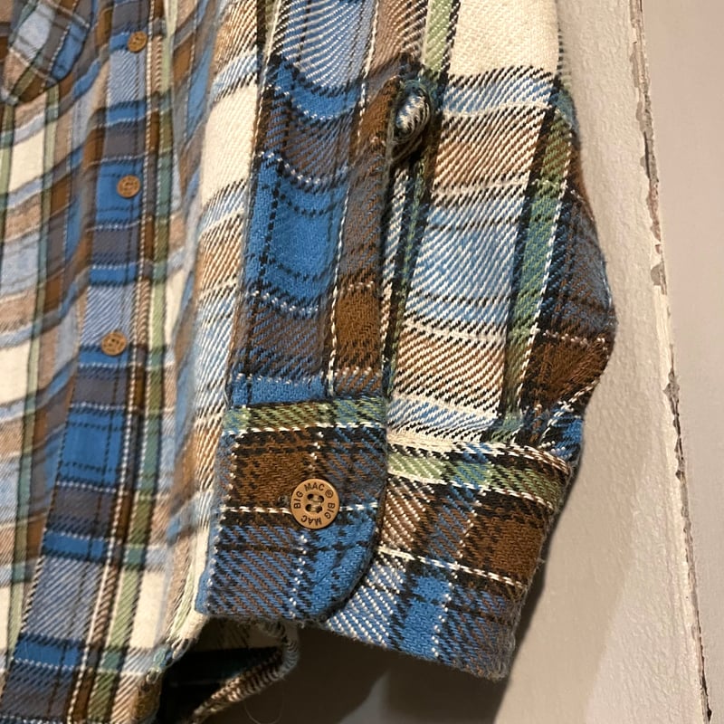 70s BIG MAC L/S ネルシャツ USA製 Size M コットンシャツ JC Pe