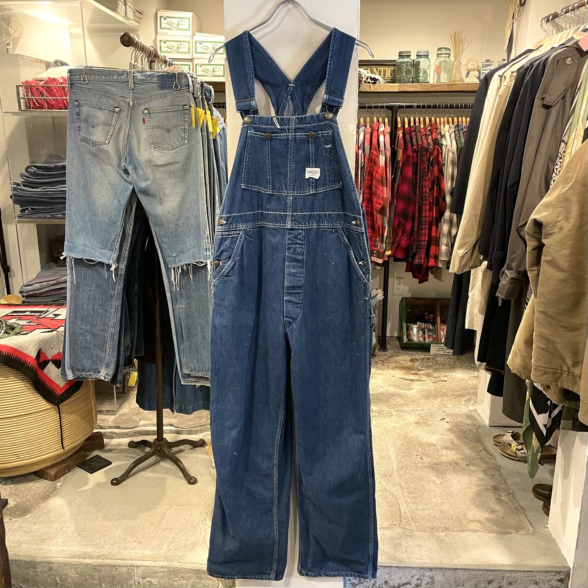 HERCULES デニムオーバーオール UNION MADE 濃紺 50s SEARS （S0
