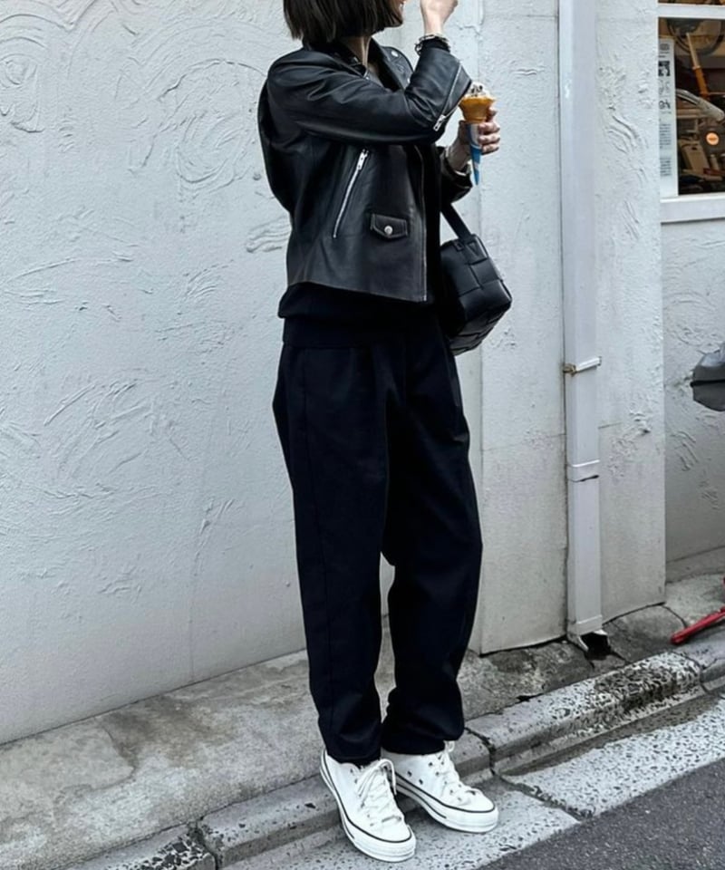 ok.soon×dickies 2tuck tapered chino pants (blac