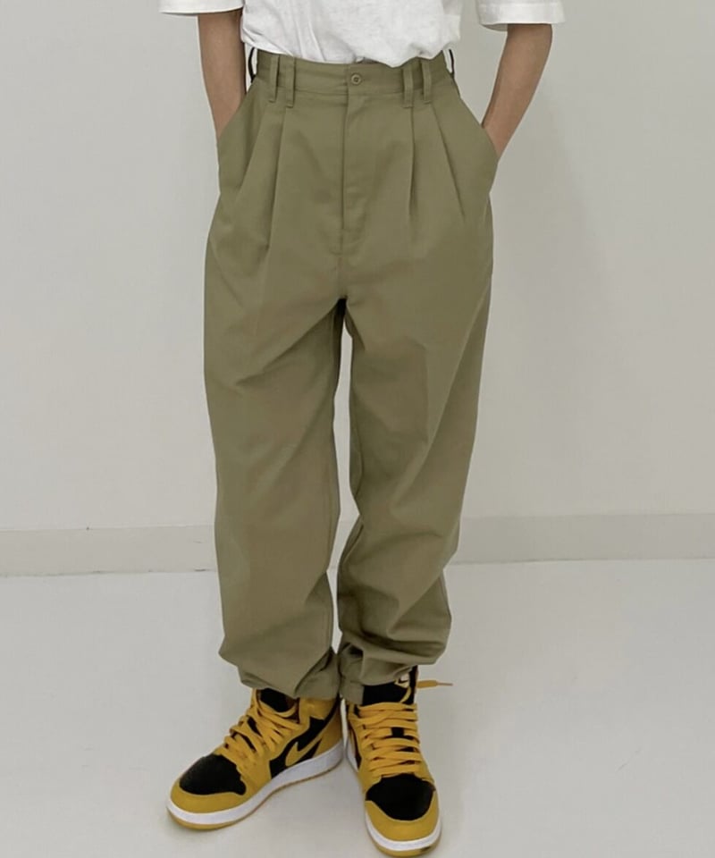 ok.soon×dickies 2tuck tapered chino pants | ok