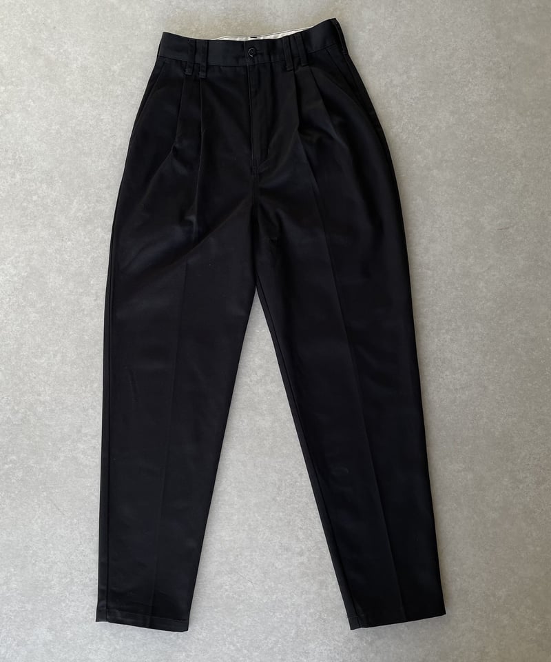 ok.soon×dickies 2tuck tapered chino pants (blac