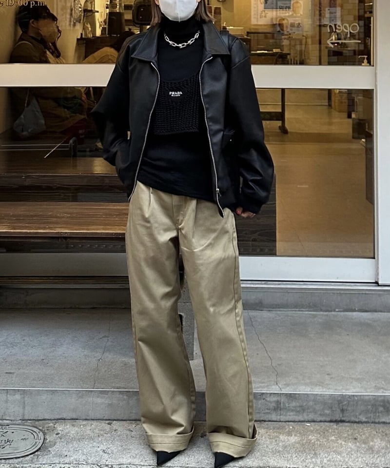 ok.soon×dickies wide chino pants(new beige) | o