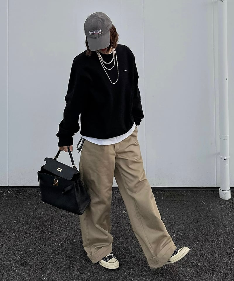 ok.soon×dickies wide chino pants | ok.soon