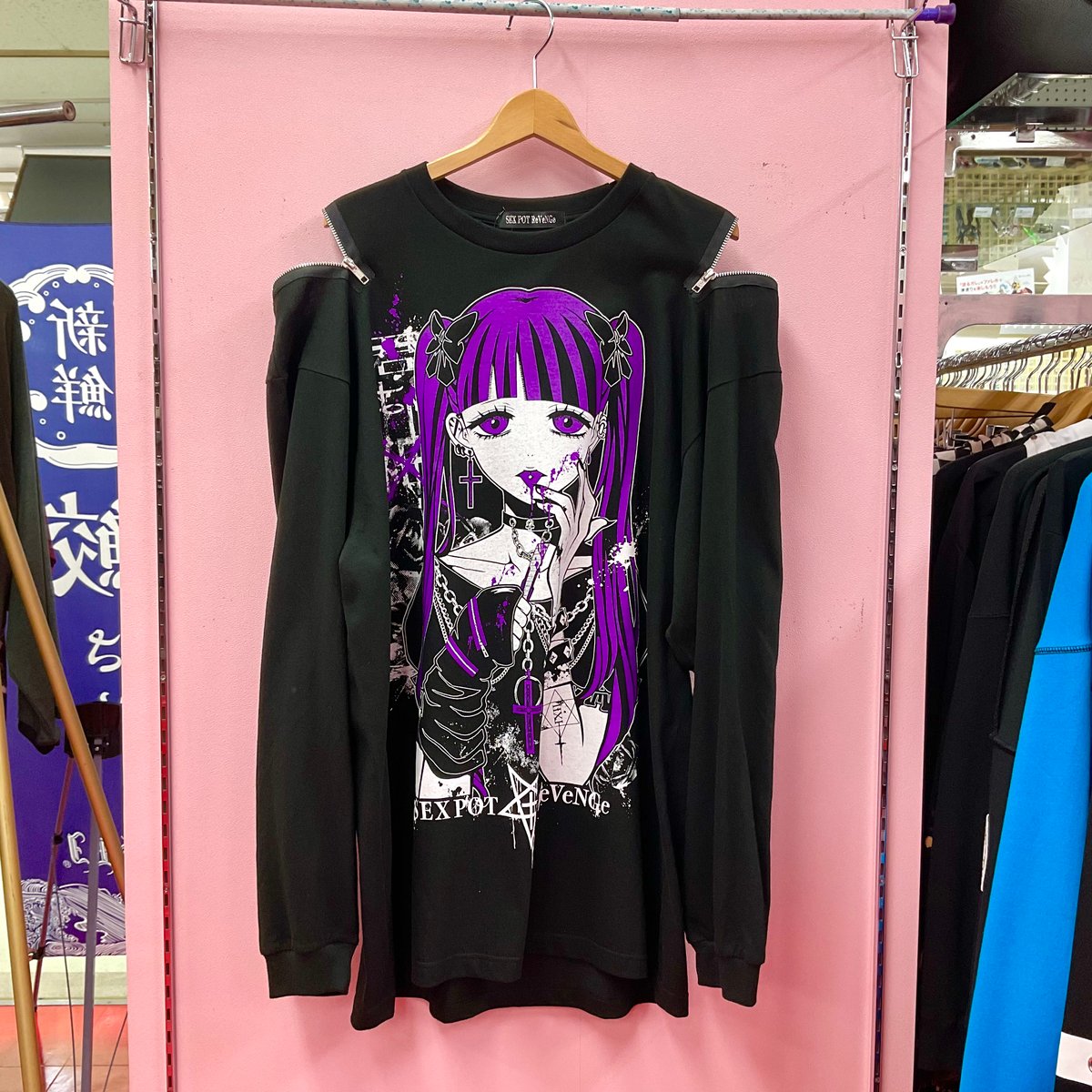 SEXPOT ReVeNGe》闇黒バンギャSHOULDER ZIP BIG ロングスリーヴ