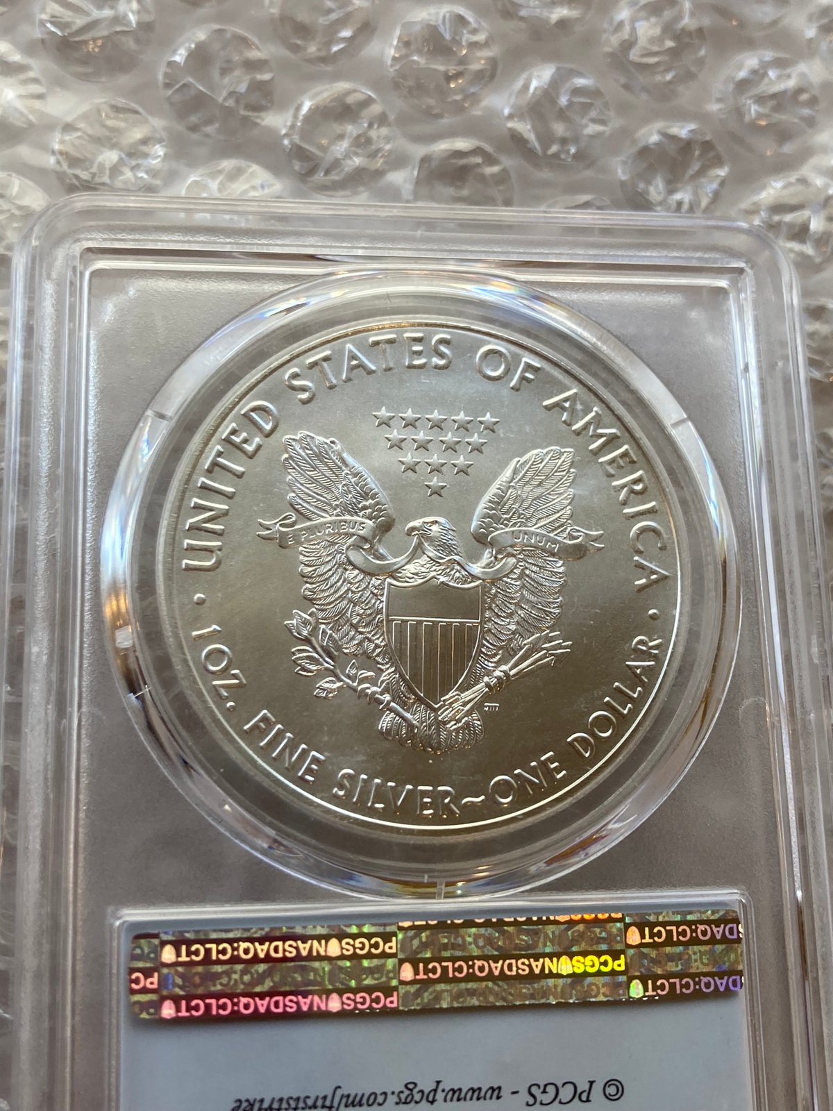 PCGS鑑定MS70+FS】 2021-P 米国 フィラデルフィア造幣局 イーグル銀貨
