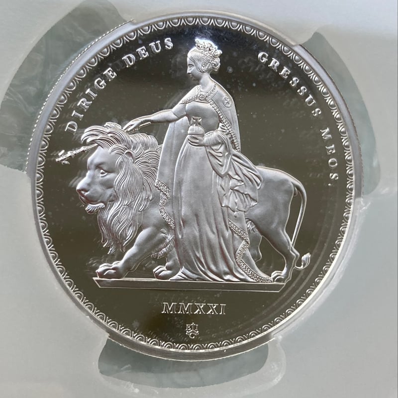 PCGS鑑定PR67 2オンス銀貨 ウナとライオン マスターピース版 2021年