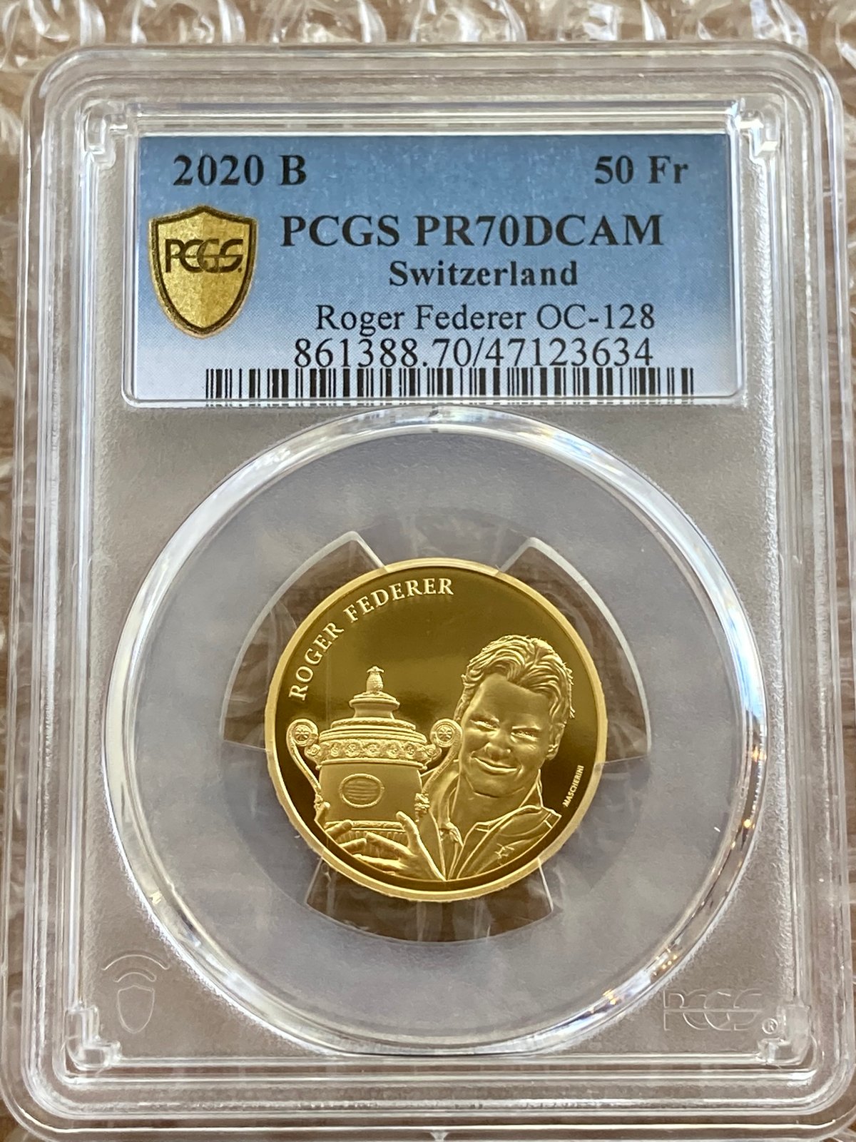 PCGS鑑定PR70】ロジャーフェデラー 金貨 ゴールドコイン スイス連邦