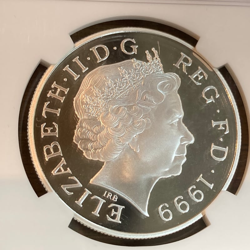 NGC鑑定PF68UC 1999年 イギリス ダイアナ妃追悼祈念 5ポンド銀貨