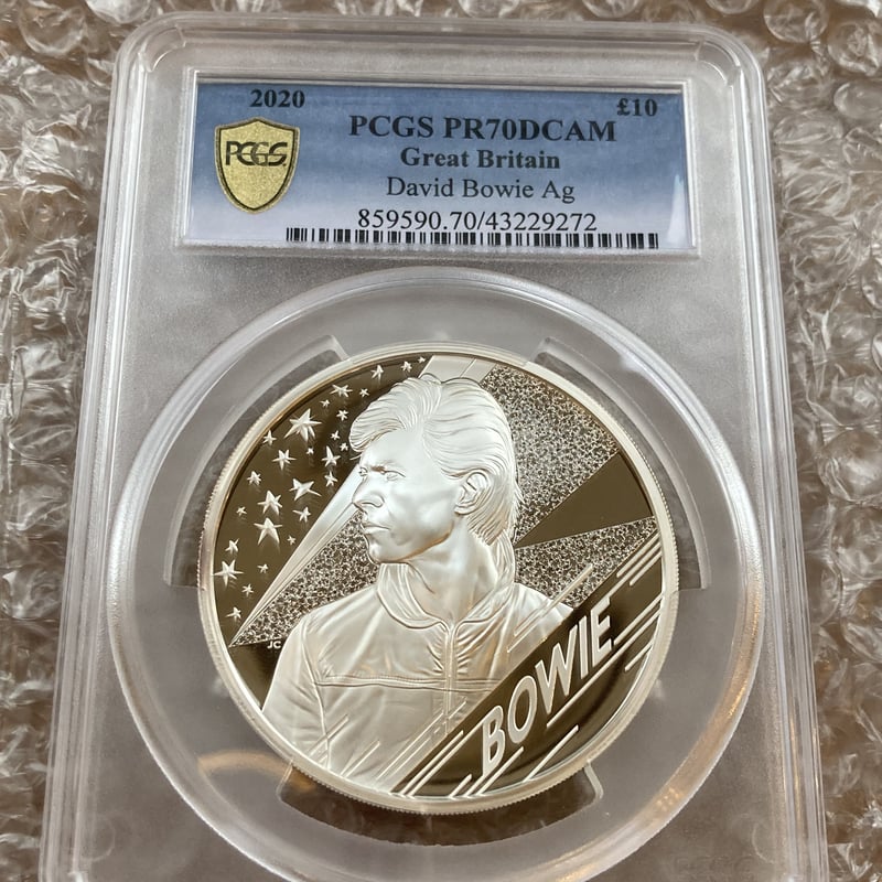 PCGS70鑑定・世界でわずか3枚】デビッドボウイ 5オンス銀貨 シルバー