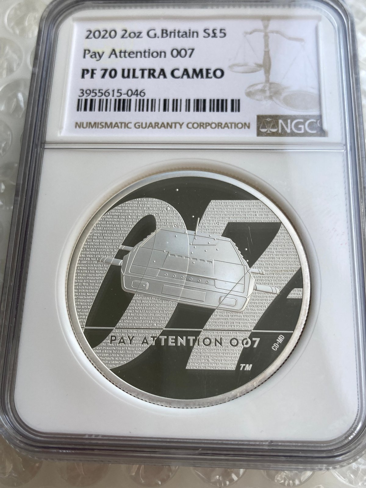 特別出品 【最高鑑定・NGC鑑定PF70】 第2貨 007 ジェームズ・ボンド 2