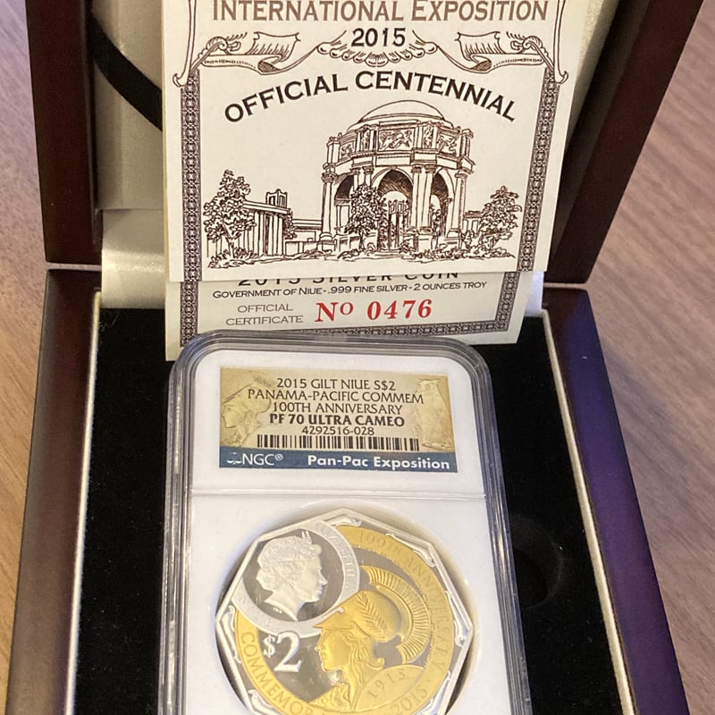 オクタゴナルコイン・八角形】 NGC鑑定PF70 2015年 ニウエ パナマ