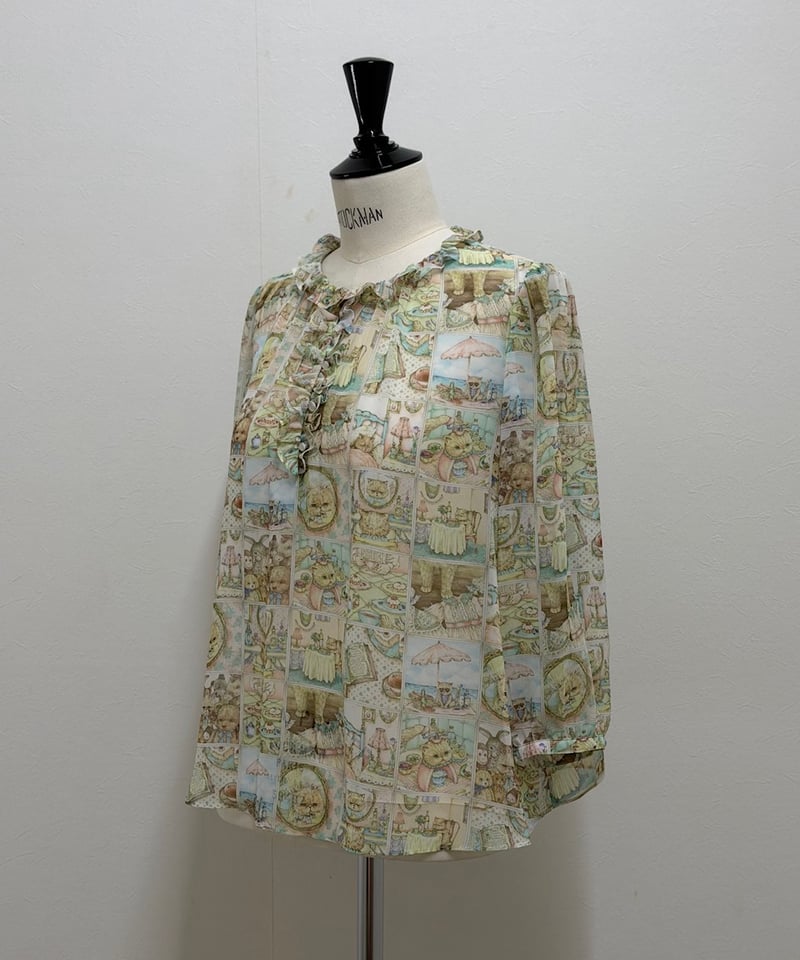 yukiemon】5部袖テキスタイルブラウス（M・3L） | EGAMI OFFICIAL