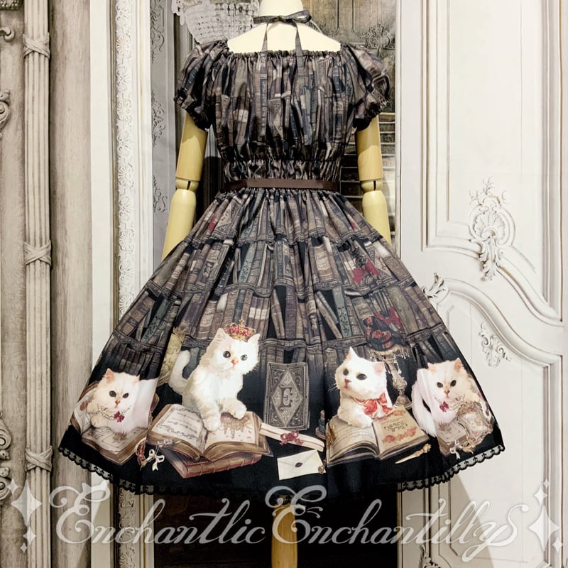 Queen Cat 〜秘密の書斎〜 ワンピース（黒） | Enchantlic Enchant