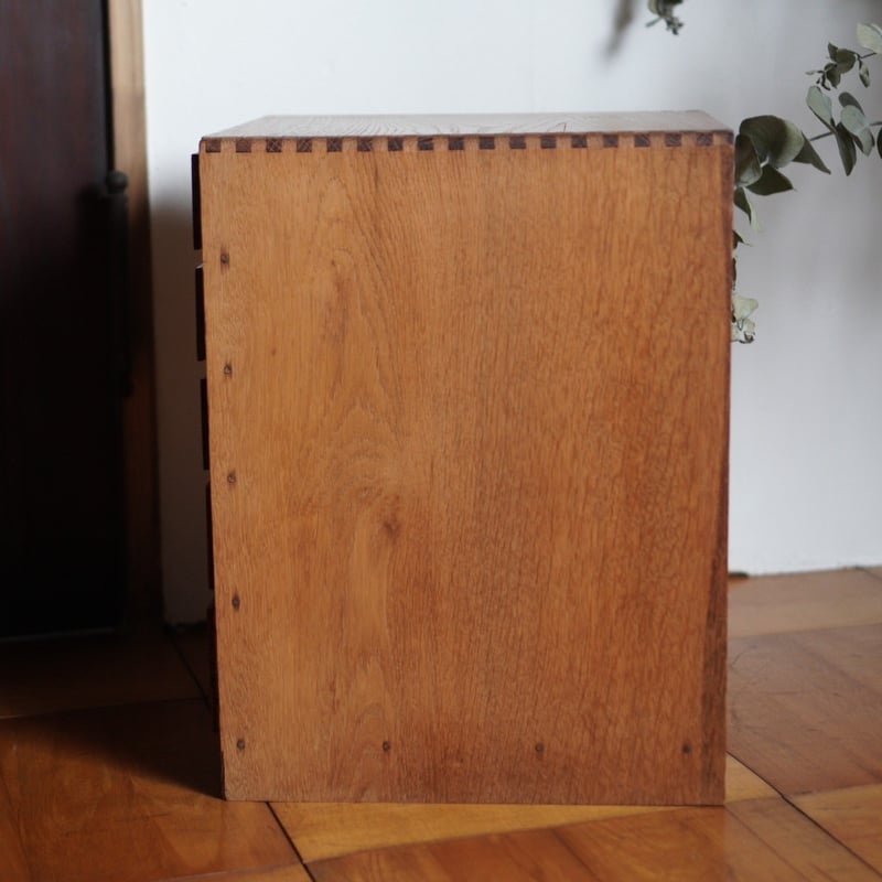 5杯小引出し 小抽斗 引出し 収納 木製 昭和初期 古道具 アンティーク