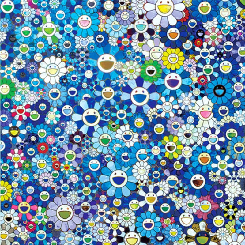 村上 隆「シャングリラ・ブルー」シルクスクリーン | BISENDO art gallery