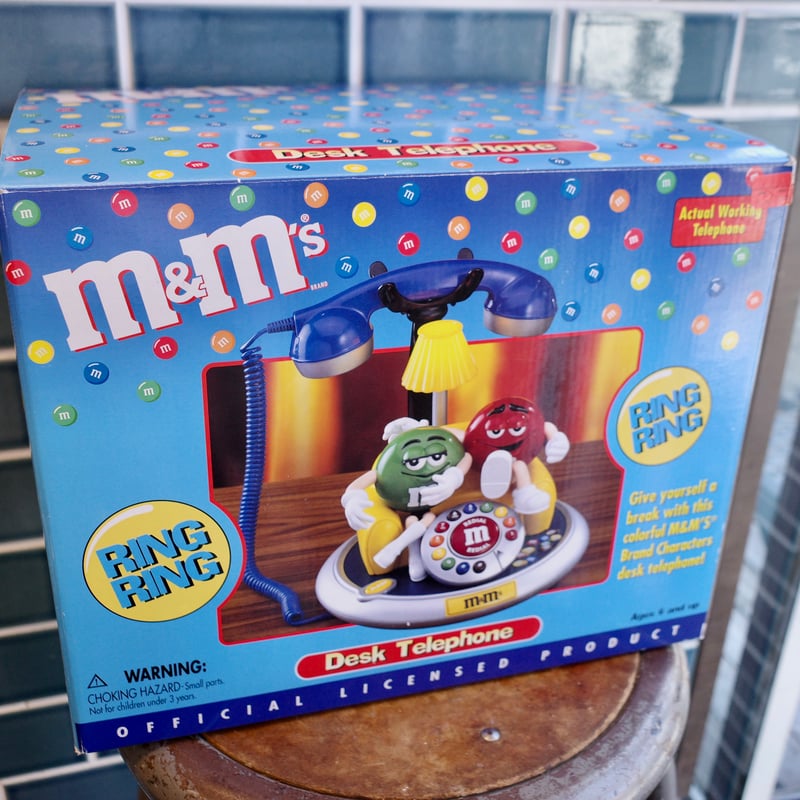 新品未使用 M&M'S エムアンドエムズ 電話機 ライトアップ アメリカ USA