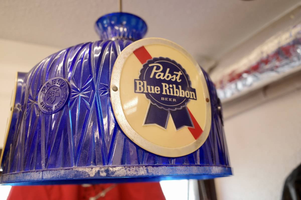 ビンテージ Pabst Blue Ribbon パブストブルーリボン シェードランプ