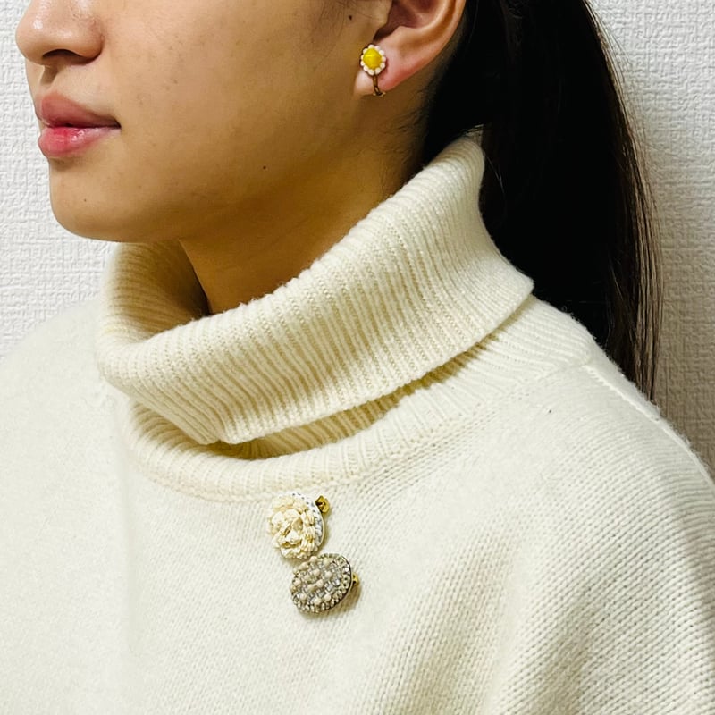 tamas こんばんは mini brooch | plum