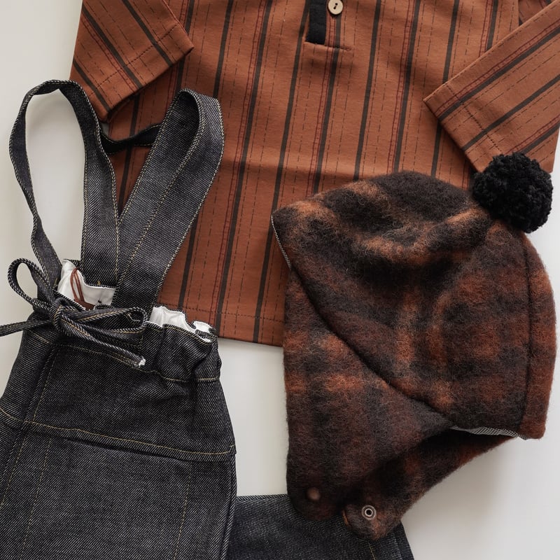 ☆HELLO LUPO / Marlo Top - Stripy brown - 2 | ca