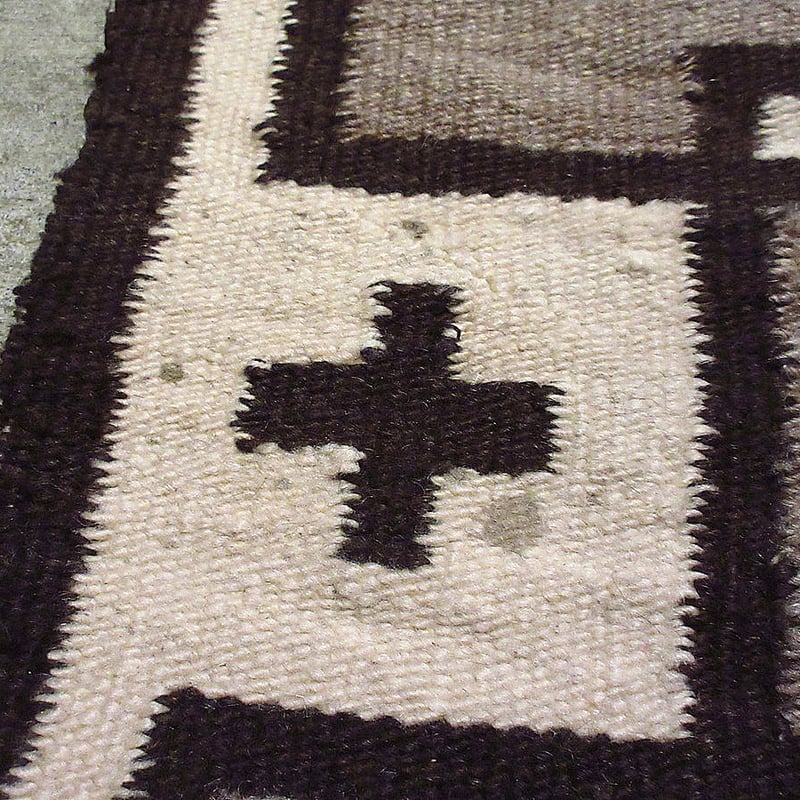 ビンテージ~40's○ナバホラグ約129cm×約81cm○240717i8-rugハンドウーヴ