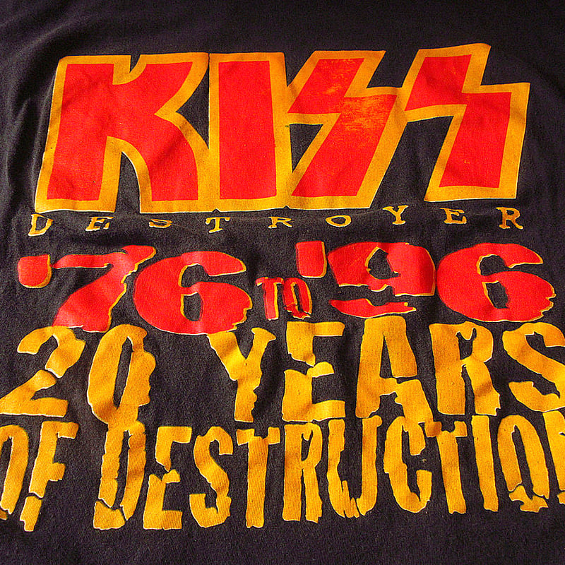 ビンテージ90's○KISS ALIVE/WORLDWIDE '96 '97 ツアーTシャツ黒