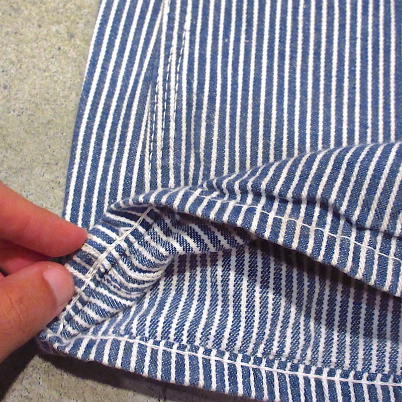 ビンテージ60's70's○OSHKOSHヒッコリーストライプオーバーオール実寸