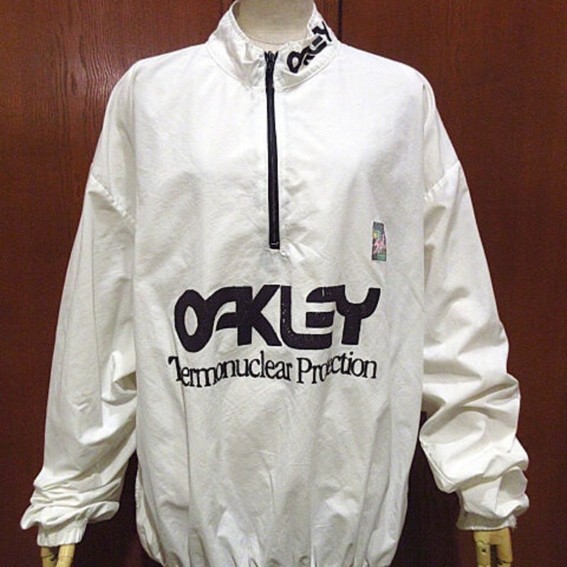 ビンテージ90's○Oakley Surf STYLEナイロンハーフジップジャケット白