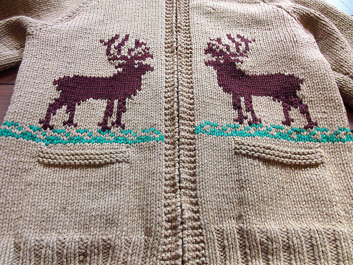 ビンテージ60's○トナカイショールカラーカウチンセーター○231020k5-m