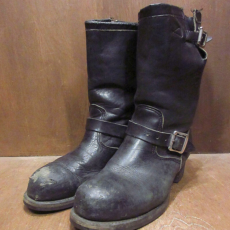 ビンテージ90's○CHIPPEWAスチールトゥエンジニアブーツ黒size 7 1/2