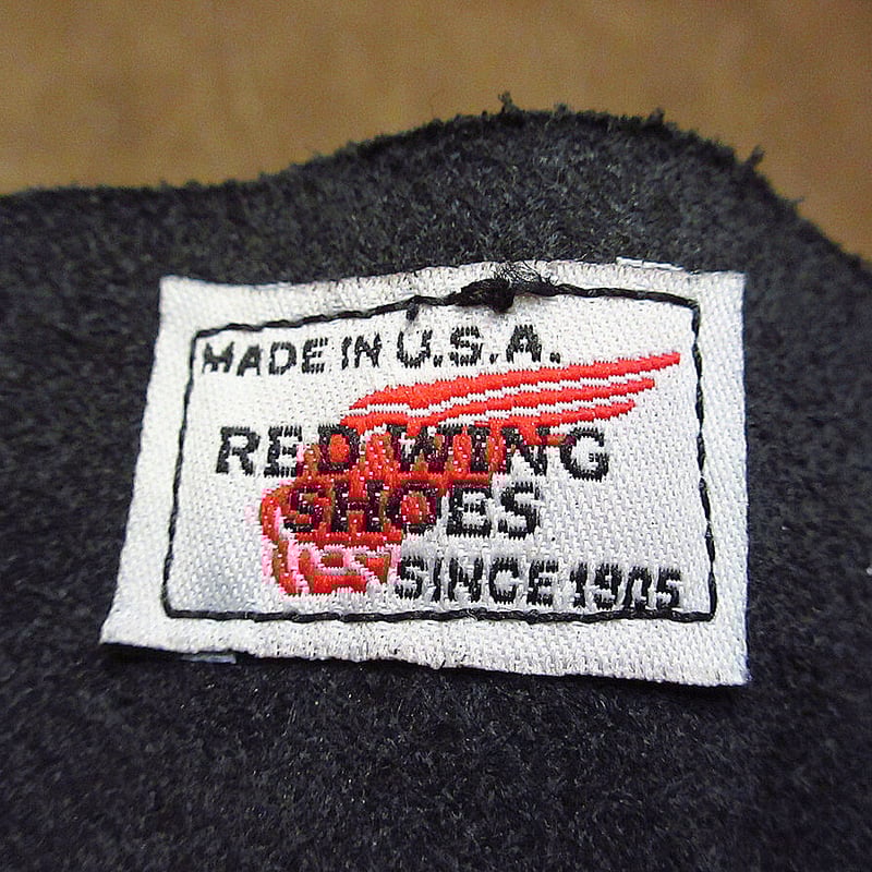 ビンテージ90's○DEADSTOCK RED WING刺繍羽根タグプレーントゥワーク