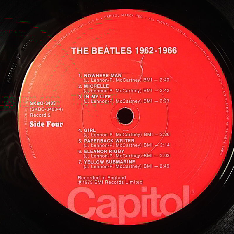 THE BEATLES 1962-1966 2枚組Capitol Records SKBO-3