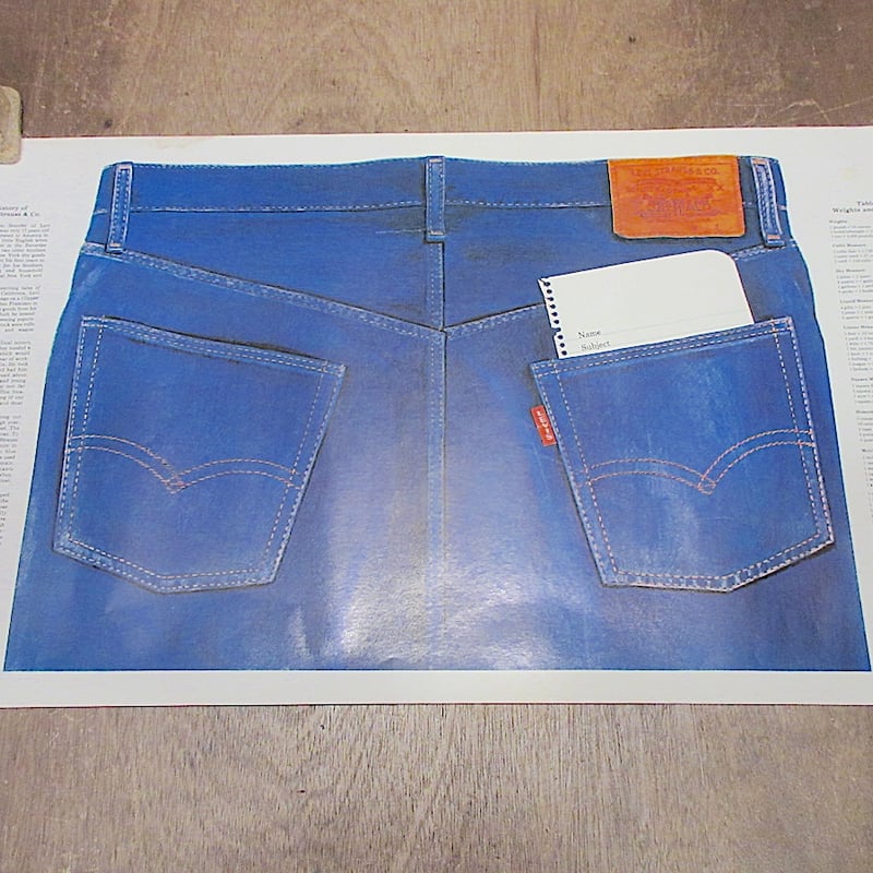 ビンテージ70's○Levi's BIG E 501アドバタイジングポスターA○260225z