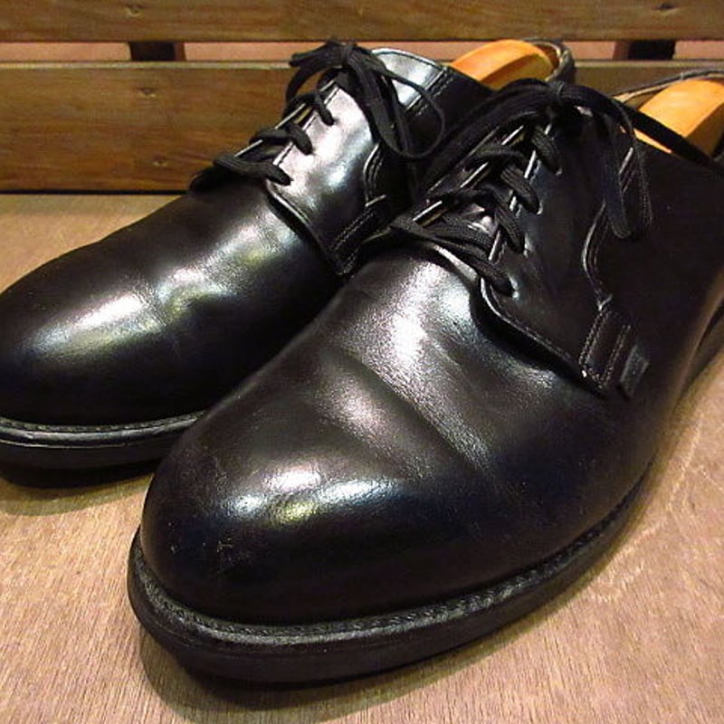 ビンテージ80's○RED WINGプリント羽根タグポストマンシューズ黒8 1/2