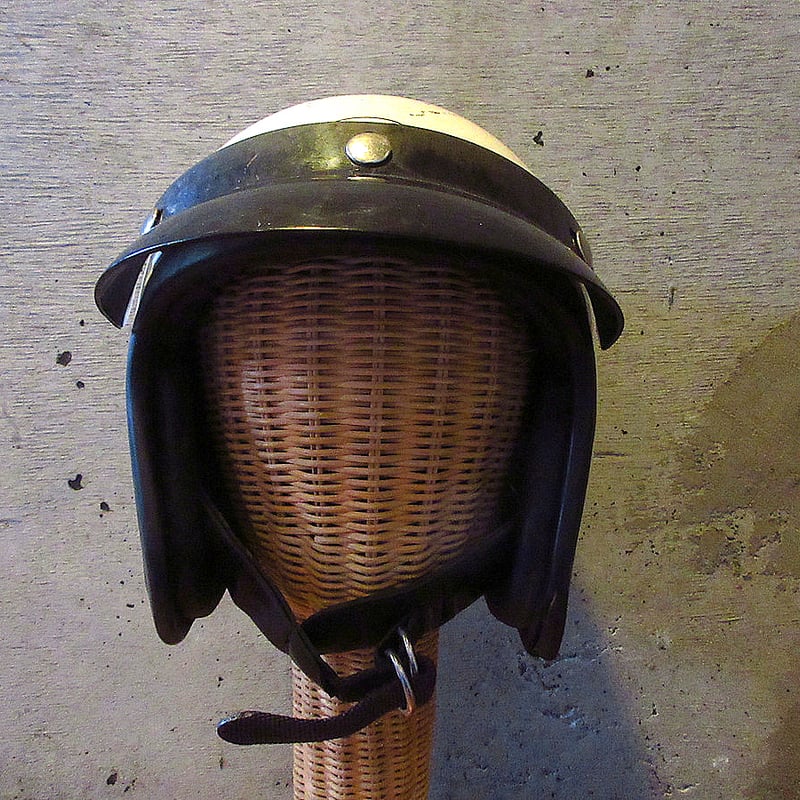 ビンテージ60's○BELL 500-TXバイザー付きジェットヘルメット白size 7