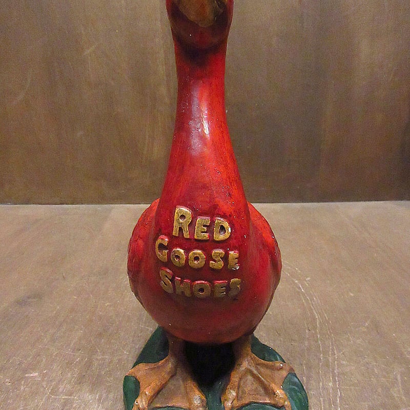 ビンテージ○RED GOOSE SHOESアドバタイジングセラミックオブジェ