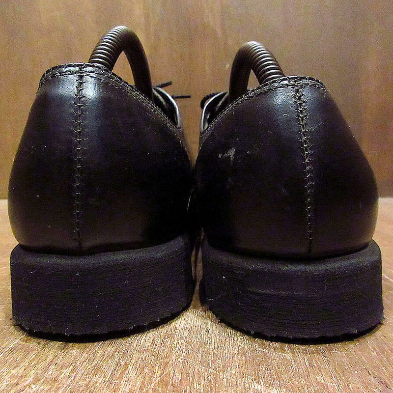 ビンテージ70's80's○DEADSTOCK WOLVERINEレザーポストマンシューズ黒s