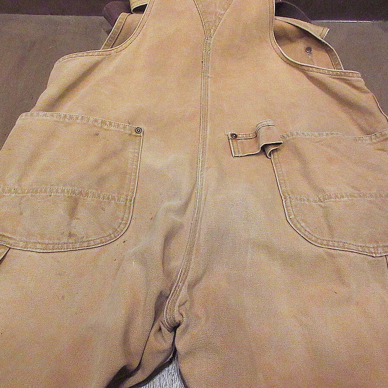 ビンテージ70's○Leeブラウンダックダブルニーオーバーオール実寸W98cm