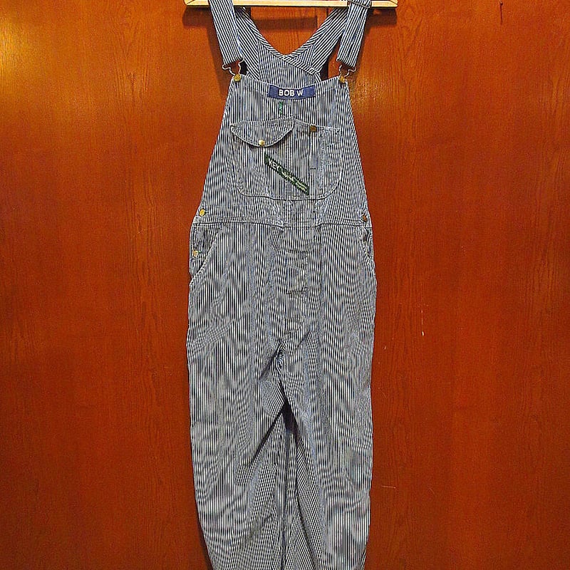 ビンテージ○Key Imperialヒッコリーストライプオーバーオール表記W40