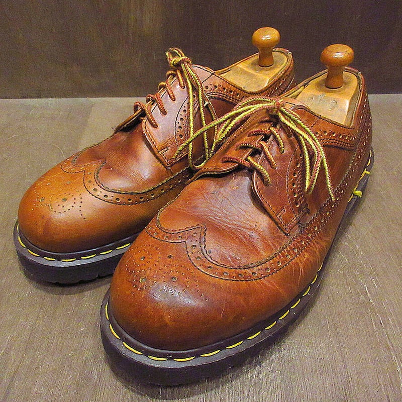 MADE IN ENGLAND Dr.Martens 3989ウイングチップ5ホールシューズ茶