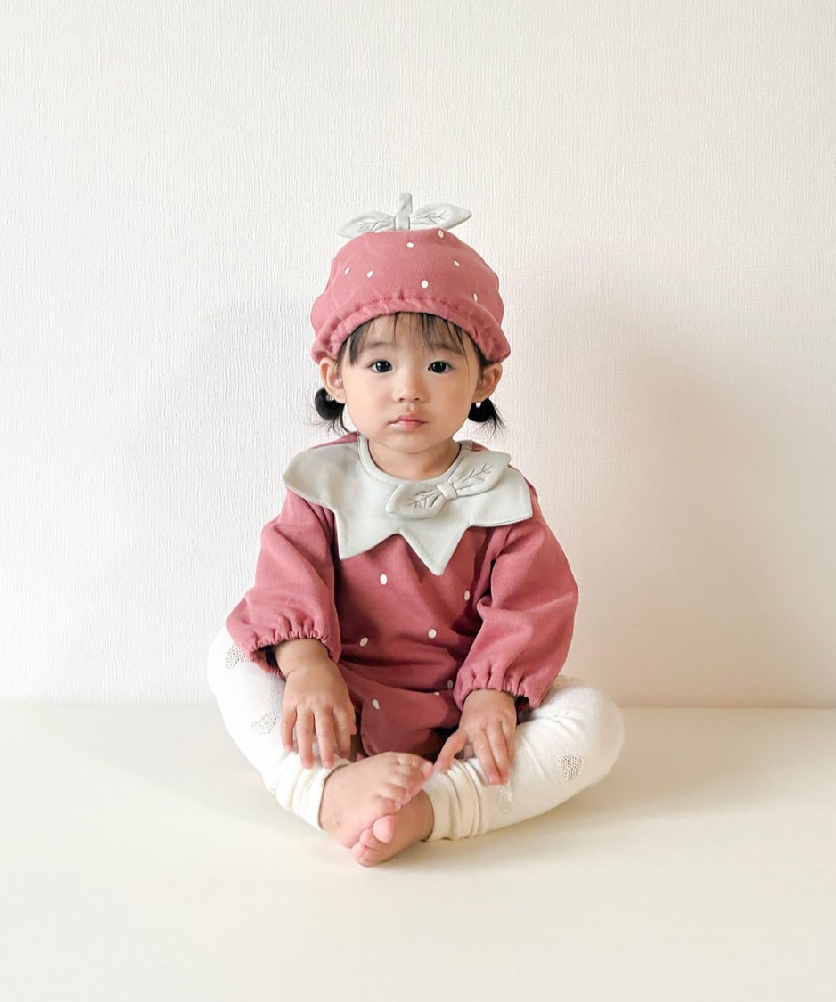 mocmof 苺ロンパース+帽子なりきりセット 622-650025 | TAKARAYA O