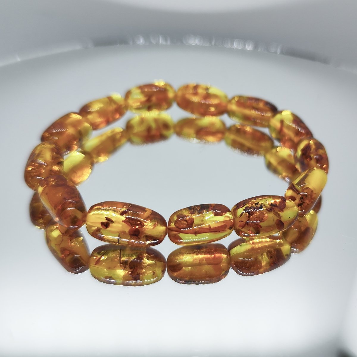 くまこ❤︎様お取置き1/16＊ハニーナッツアンバー 琥珀 ブレスレット