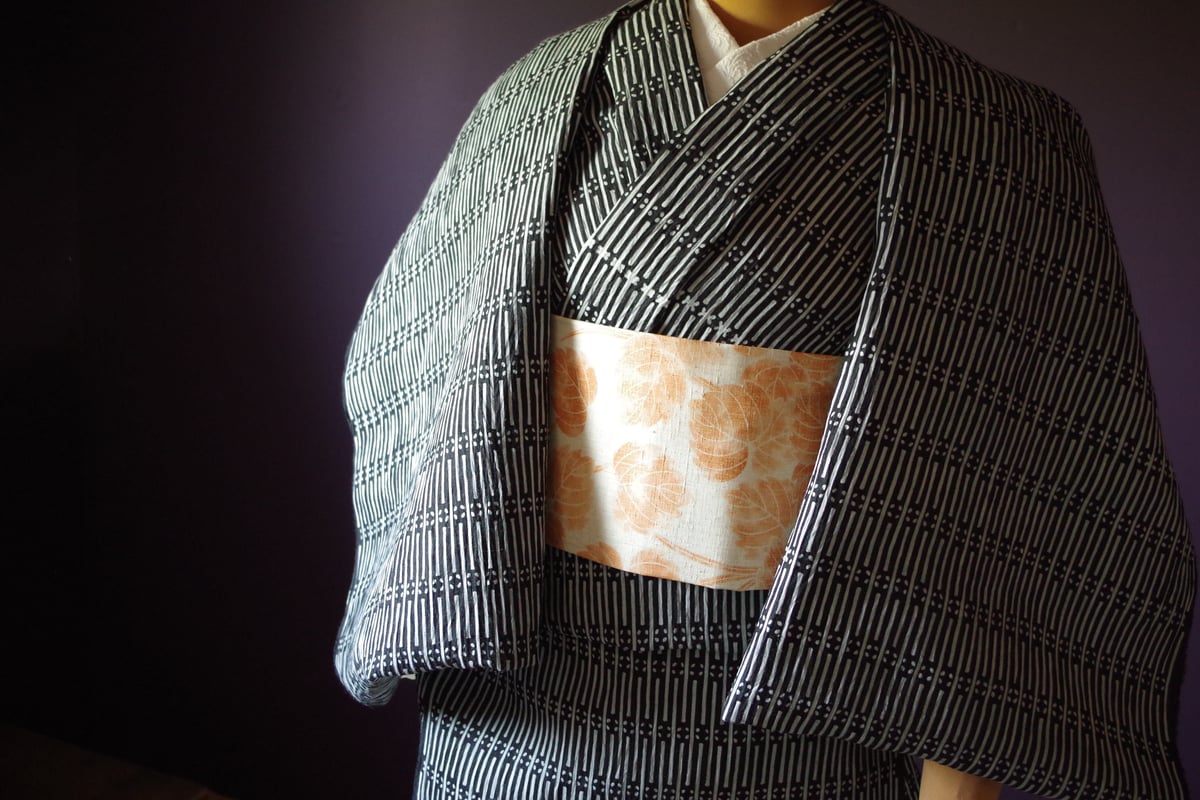 反物 新江戸染x新之助上布 綿麻 | 野の草