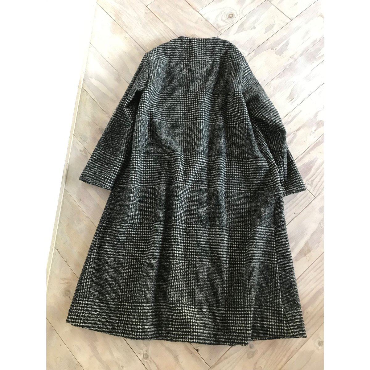 W/Sグレンチェック・ノーカラーコート | SHOP-CHAR