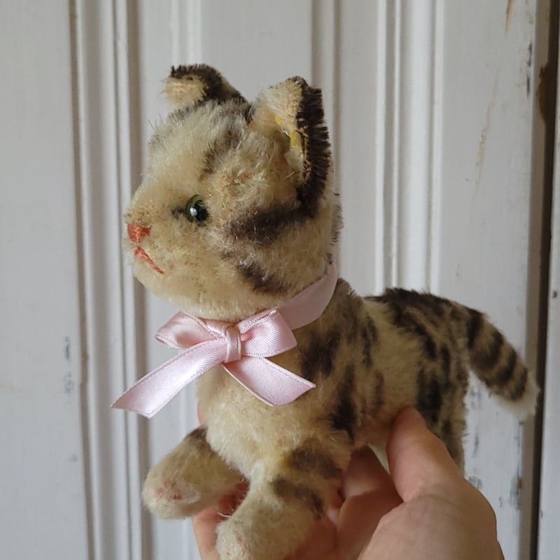 シュタイフ ネコのTabby小 | リボンときどきネコ