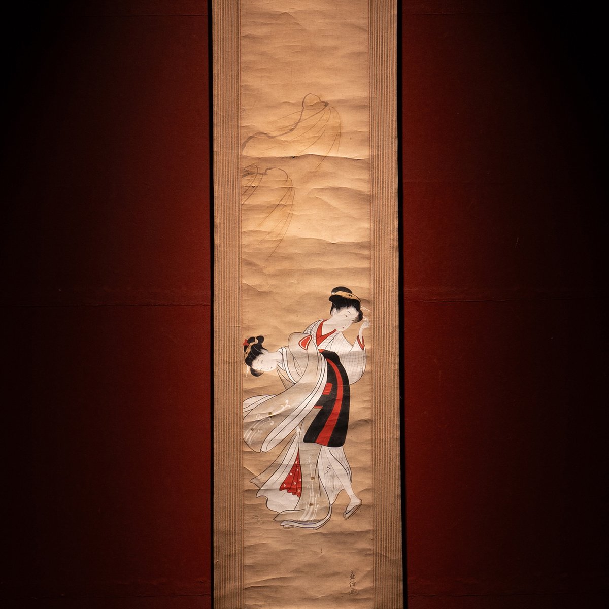 掛軸】益信 作 「美人図」肉筆 | 浮世絵販売・買取「竹井事務所」大阪