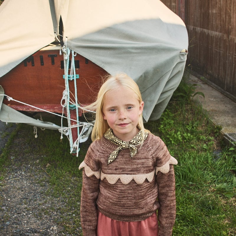 Misha & Puff Scout Top - Raffia Little House Fl