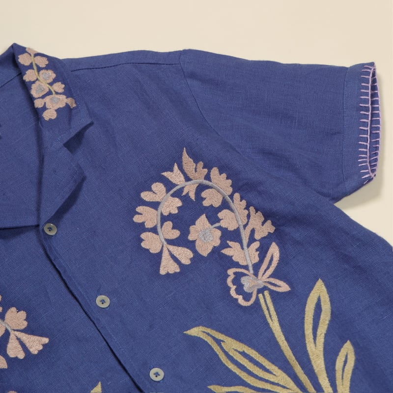 Apolina DONNY EMBROIDERED SHIRT - AZUL | Baby