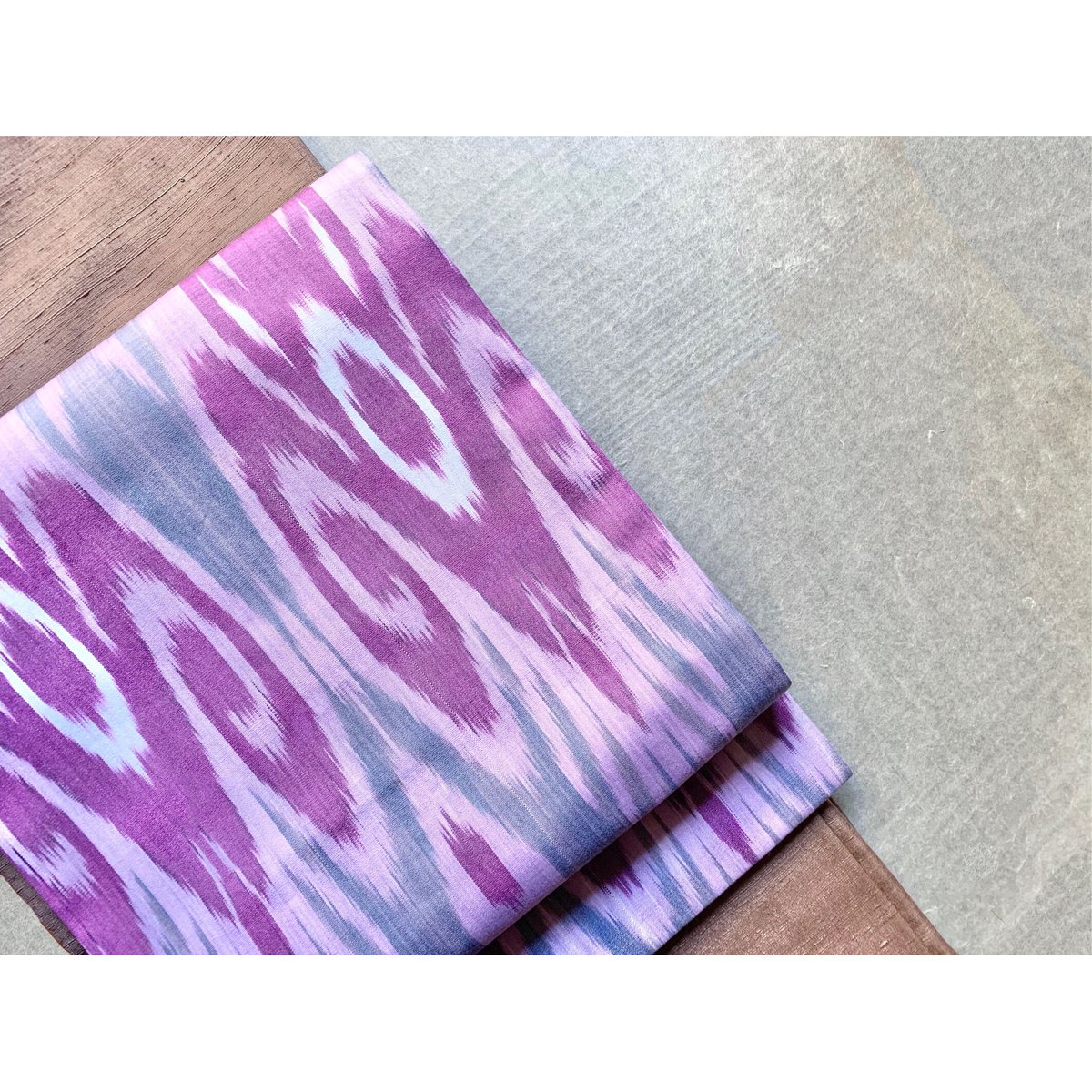 ウズベキスタン絣 木綿九寸名古屋帯 紅藤×紅紫（仕立て上り） | 古布と